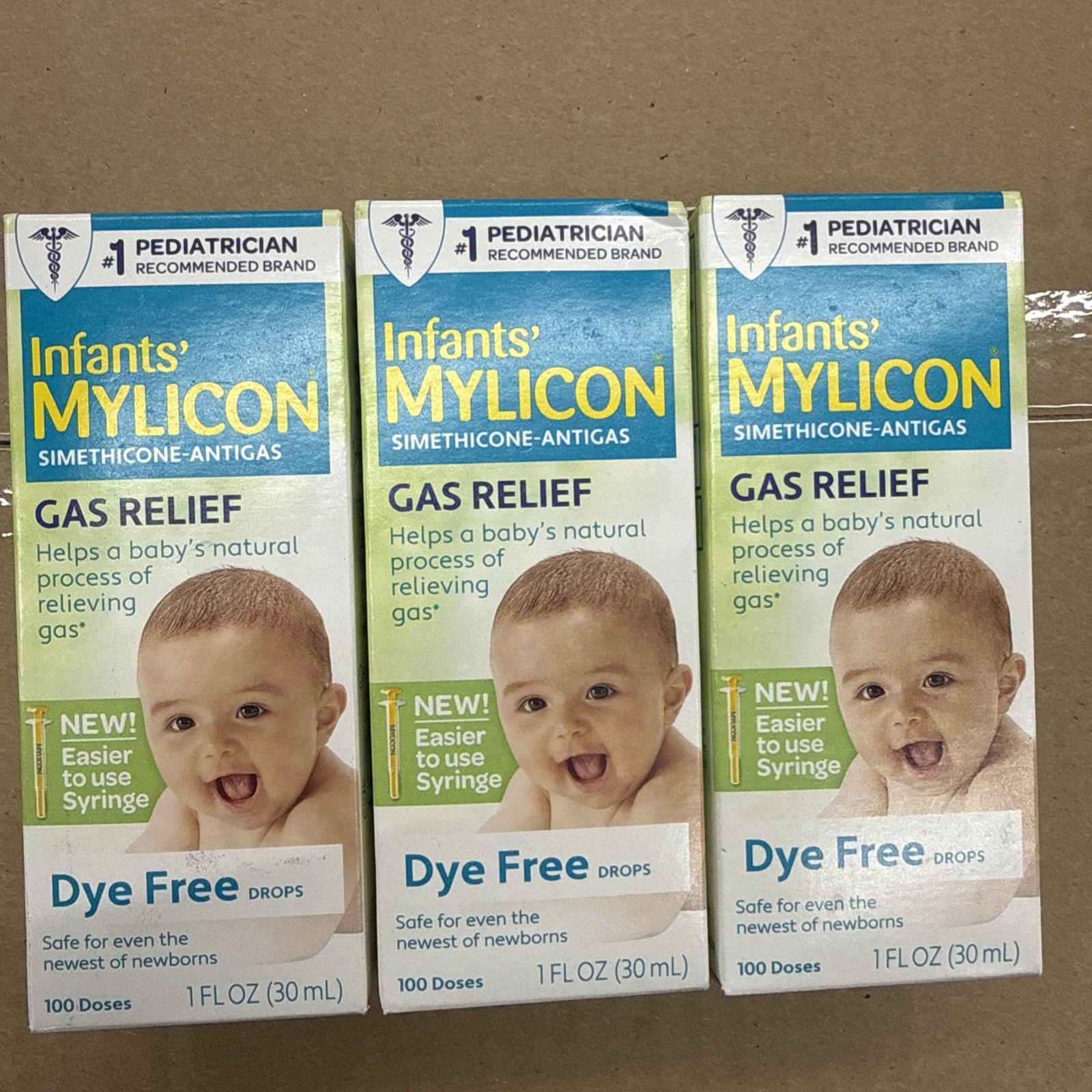 (3pcs) Mylicon Infants Gas Relief Drops, Dye Free, 1.0 fl oz Exp 09/2027 SEALED