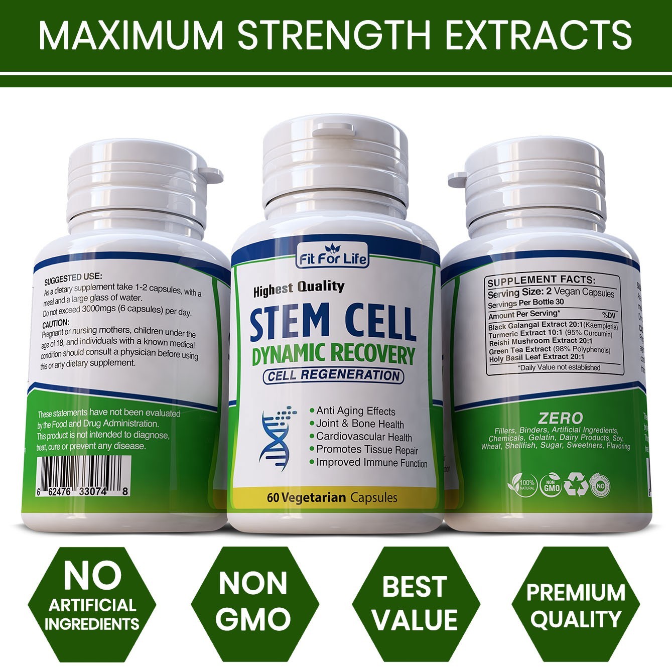 180 X PILLS STEM CELL RECOVERY SUPPORT CELLULAR REPAIR REGENERATION ACTIVATOR