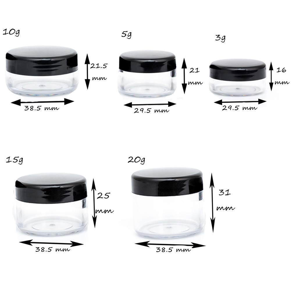 40 Pack 10Gram 10ml Small Sample Containers with Lids for Makeup Lotion Lip Balm