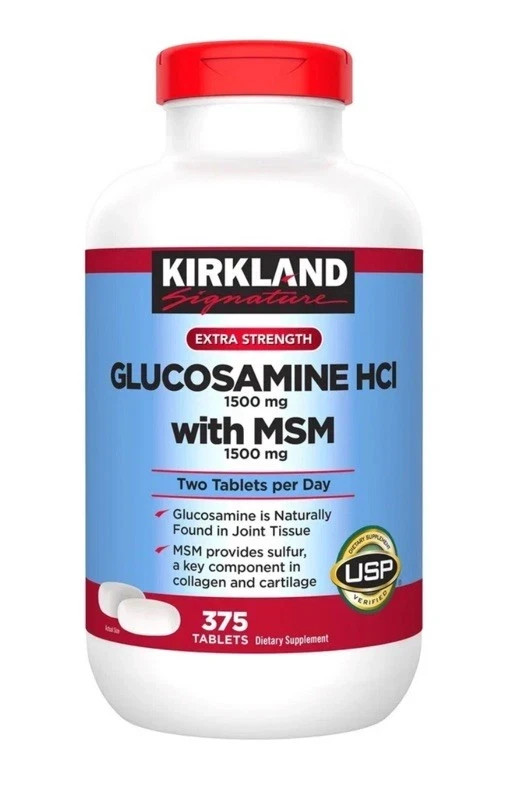 Kirkland Signaturee Extra Strength Glucosamine HCI 1500mg with MSM 375 Tablets
