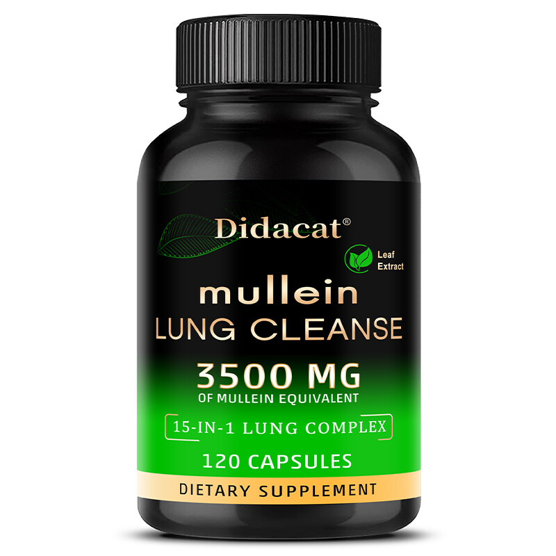 Mullein Leaf Extract 3500mg ,support Lung Cleanse Respiratory ,120 Capsules.
