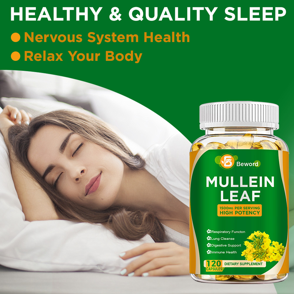 Mullein Leaf Capsules – Lung Cleanse & Cough Relief, Respiratory Health, Detox