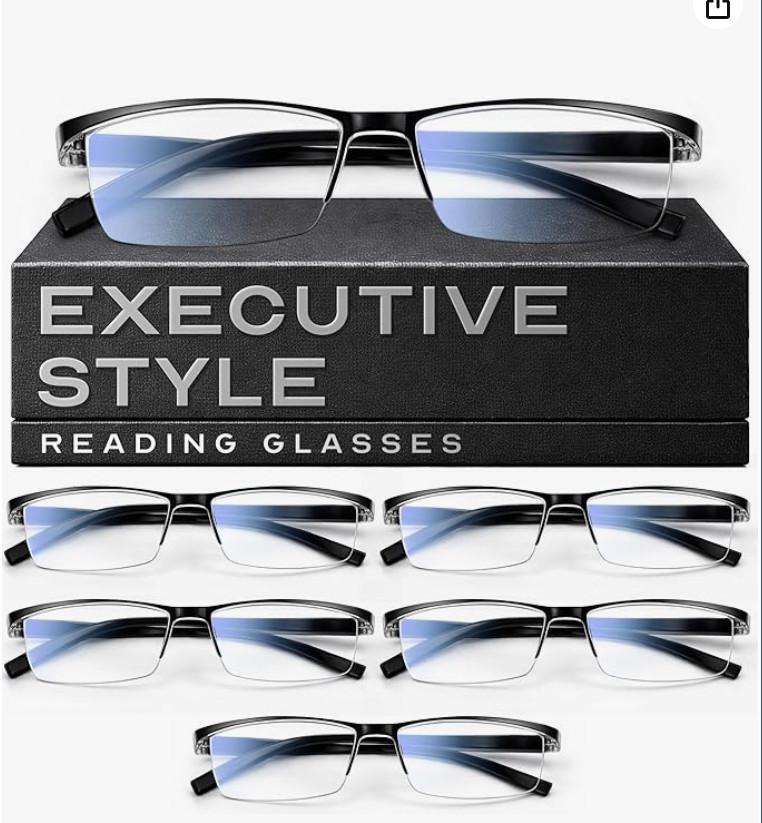 Gaoye Executive Style Reading Glasses Men – Durable Readers with Blue Light Filt