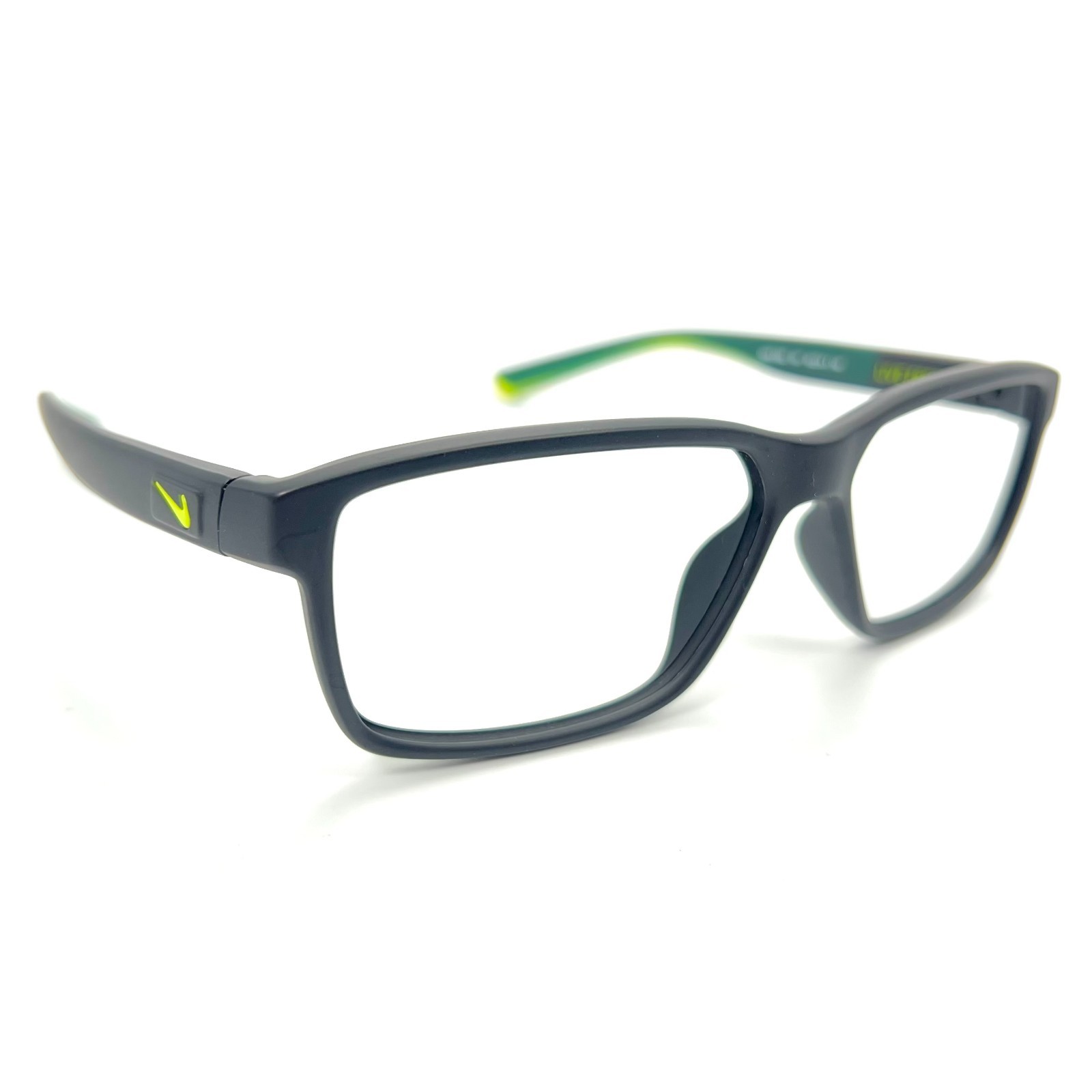 Nike 7092 001 Eyeglasses Matte Black Green Frame 55-14-140 Sports Eyewear