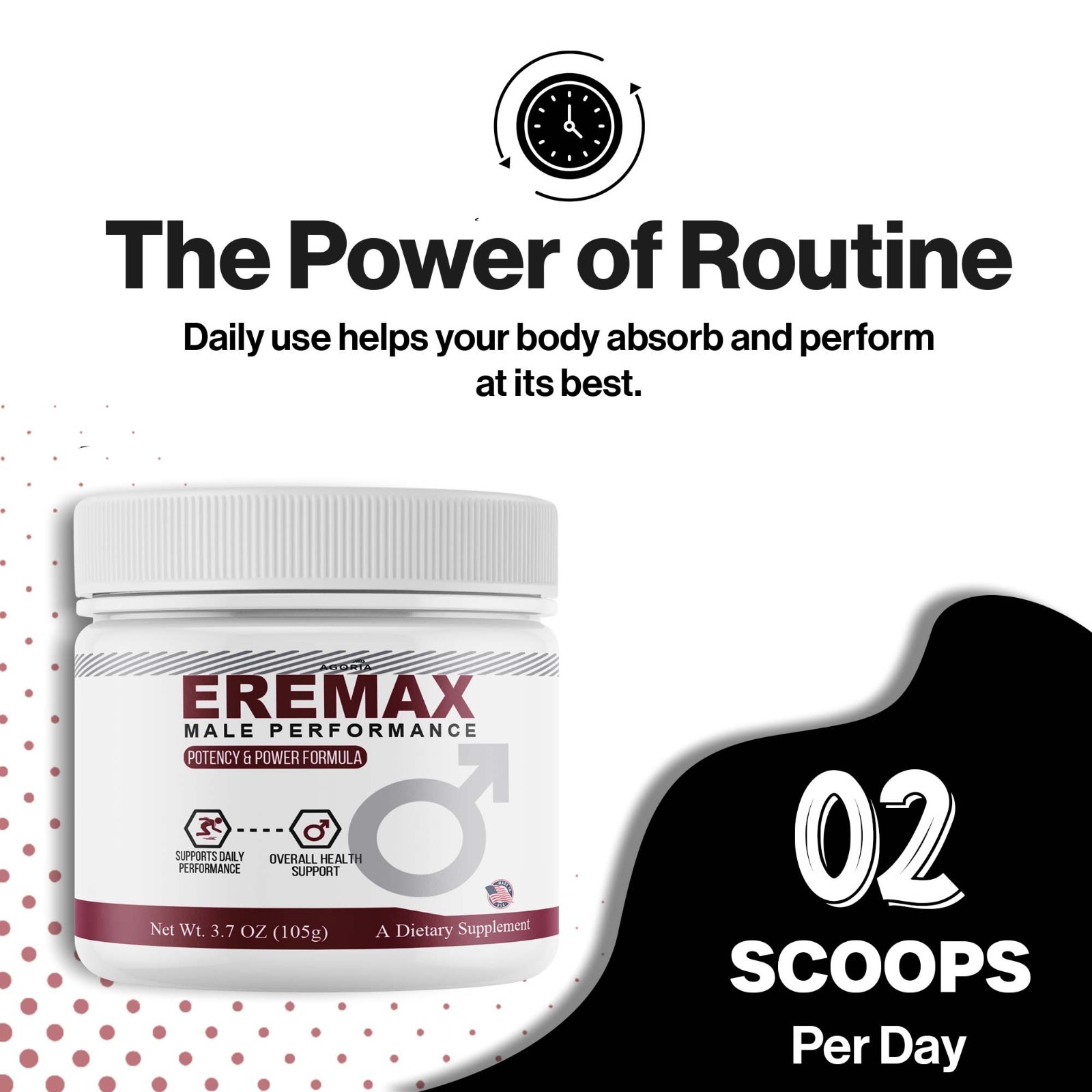 ( 6 Pack ) Eremax Powder – Men’s Vitality & Performance Support Supplement