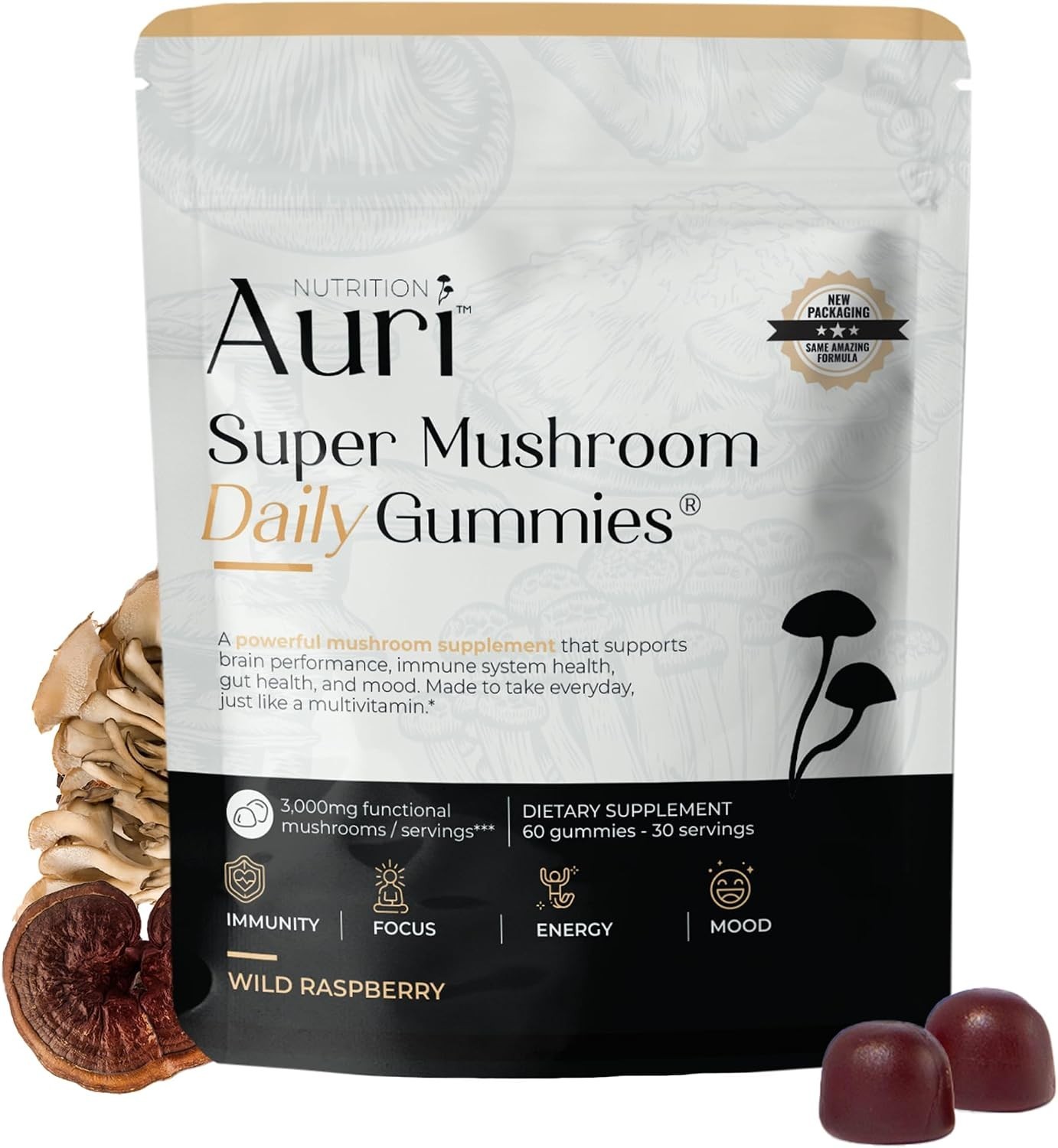 Super Mushroom Daily Gummies – All-in-One Functional Gummy with 12 Mushroom Ble