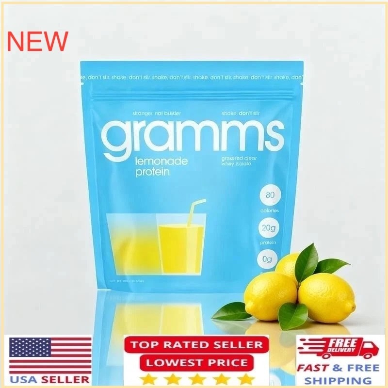 Gramms Lemon GrassFed Clear Whey Isolate Protein Powder 250g / Pure Lean Protein