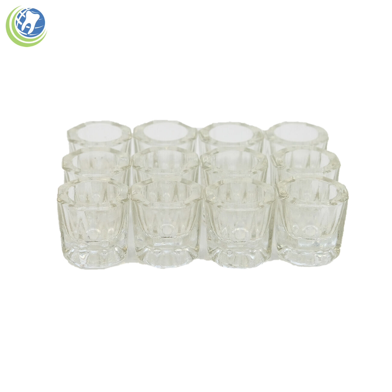 GLASS DAPPEN DISH CLEAR ACRYLIC HOLDER CONTAINER DENTAL COSMETOLOGY 12/PCS