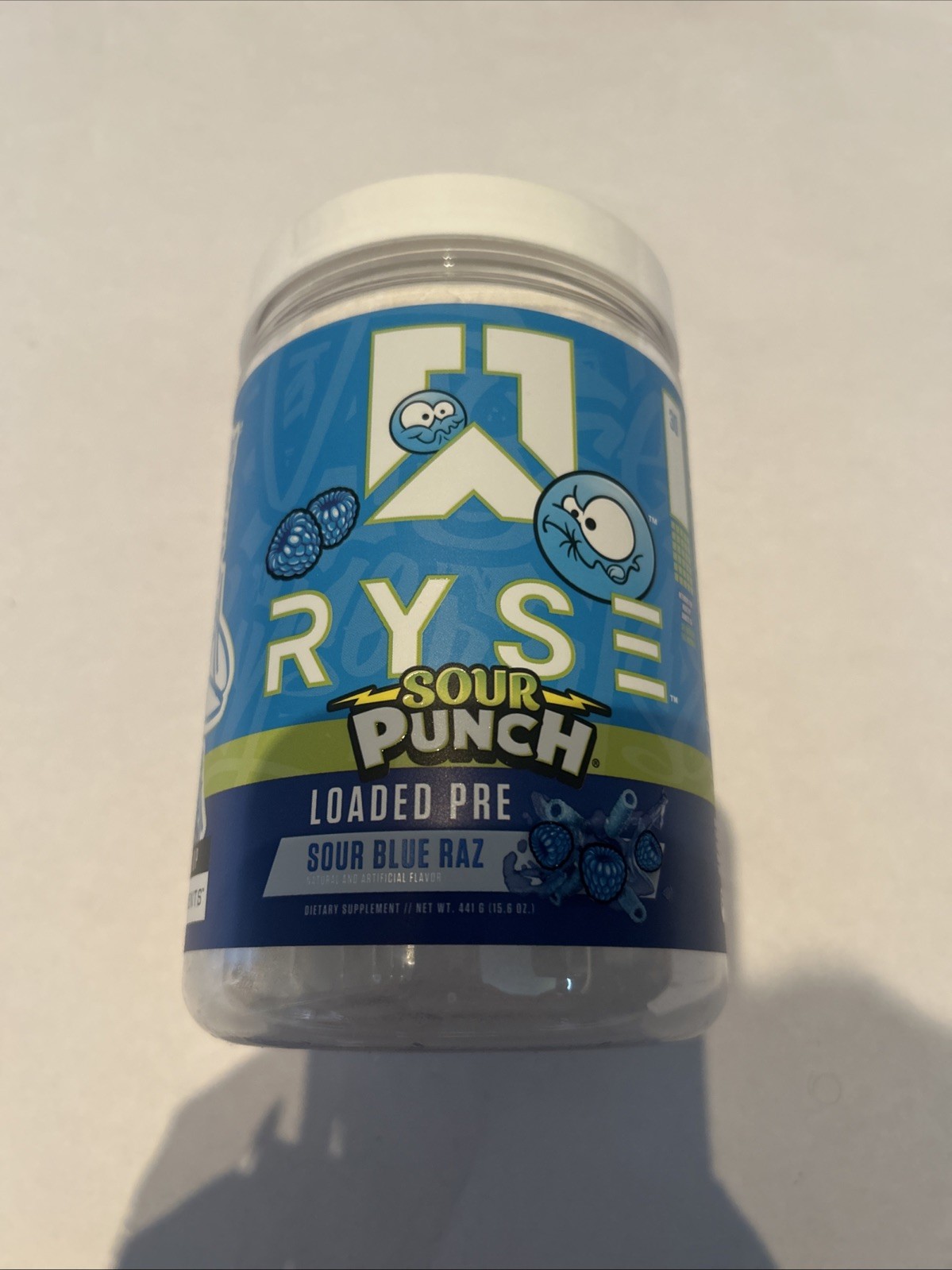 Ryse Loaded Pre Workout Powder – Sour Punch Blue Raz – 15.6 oz EXP 01/2028 New