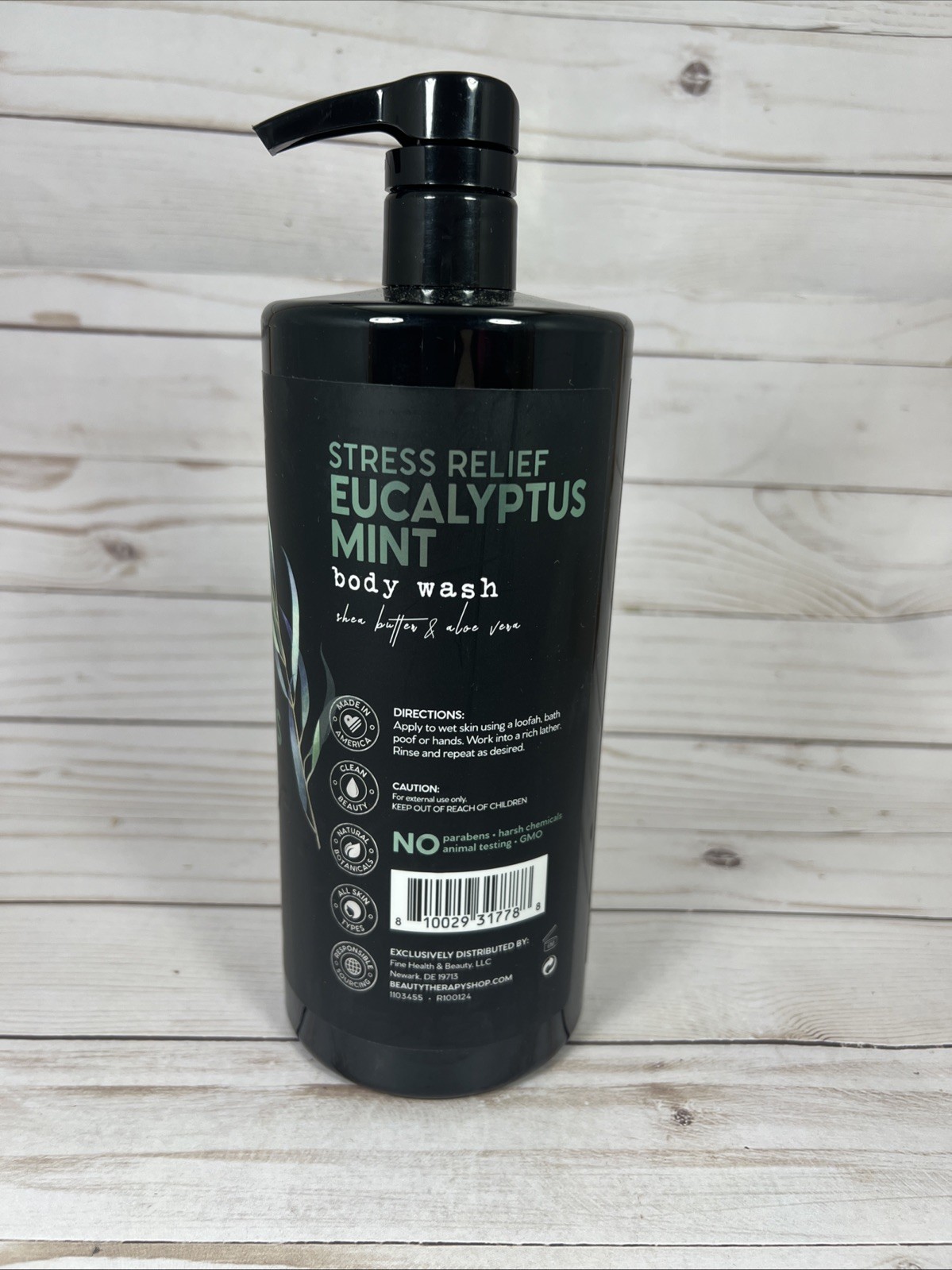 Botanical Spa Therapy Stress Relief Eucalyptus Mint Body Wash 32oz