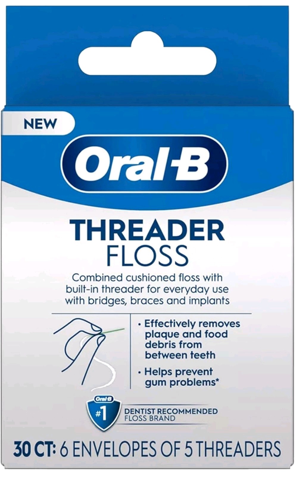 Oral B Glide Pro-Health Dental Threader Floss 30ct (3 Pack)