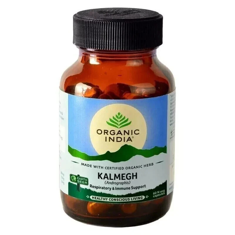Share Organic India Kalmegh 60 Caps For Respiratory & Immune Support
