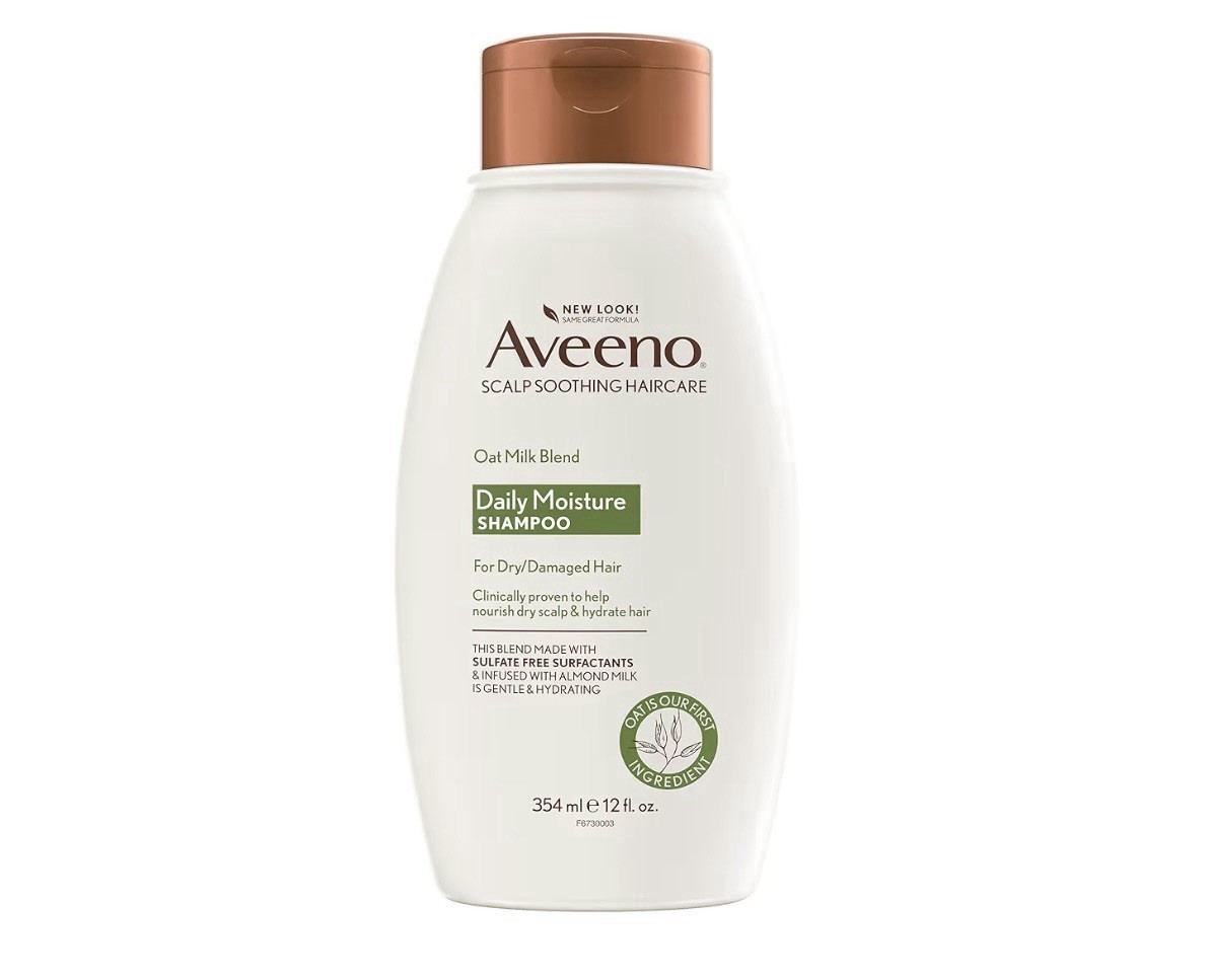 Aveeno Farm-Fresh Oat Milk Sulfate-Free Shampoo 12 Fl Oz (Pack of 1),