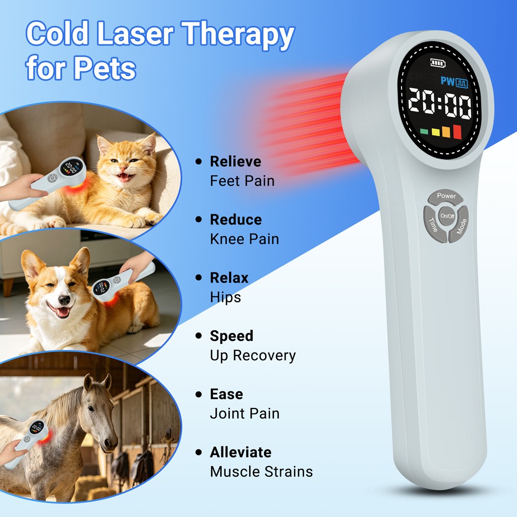24 Diodes LLLT Cold Laser Therapy 660nm 810nm 980nm for Humans & Pets Home Use