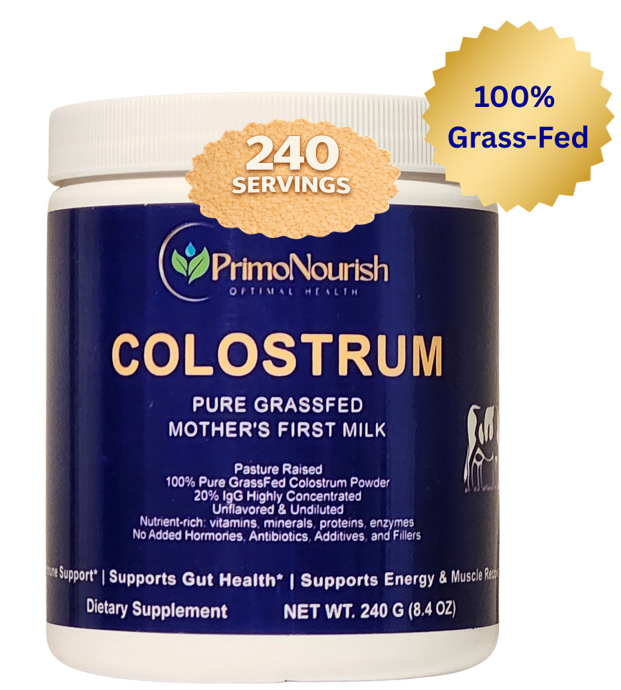 LARGE Grass-Fed Bovine Colostrum Powder – 240g (8.4 oz) – Immune & Gut Support