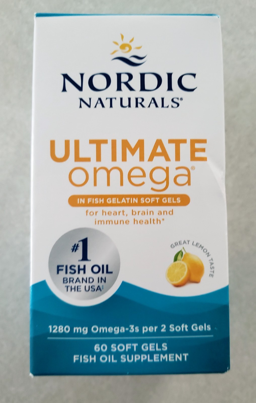 Nordic Naturals Ultimate Omega Fish Gelatin 1280mg 60ct Ex 11/2028