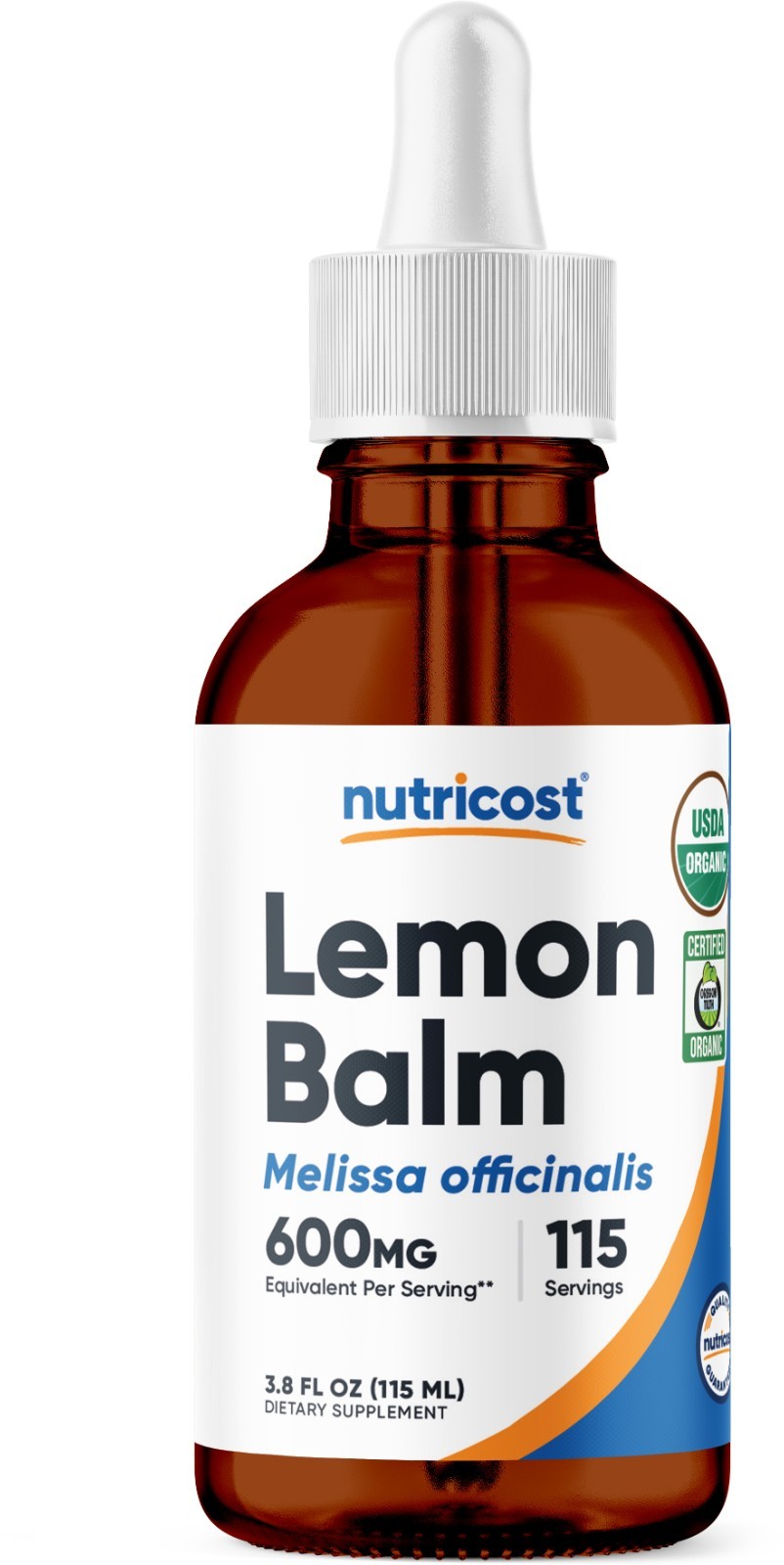 Nutricost Organic Lemon Balm Liquid Extract (600mg) 3.8 Fl. Oz – USDA Organic