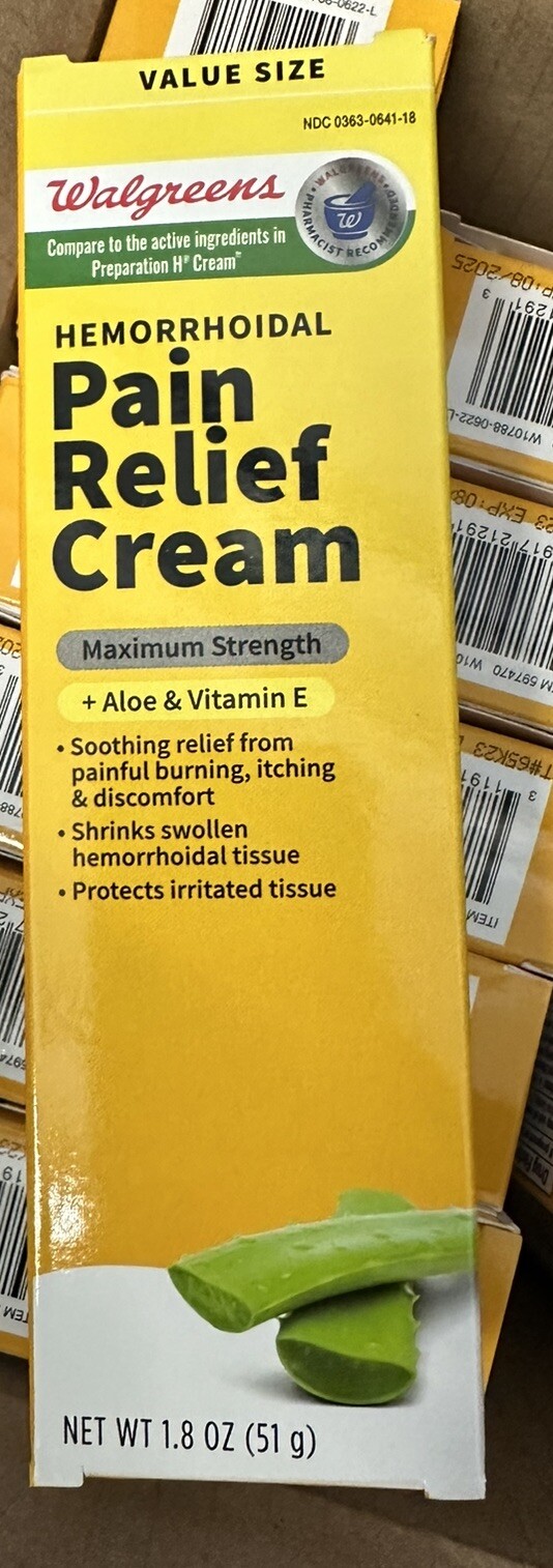 CASE OF 17 Hemorrhoidal Pain Relief Cream 1.8 Oz , Exp 08/2025
