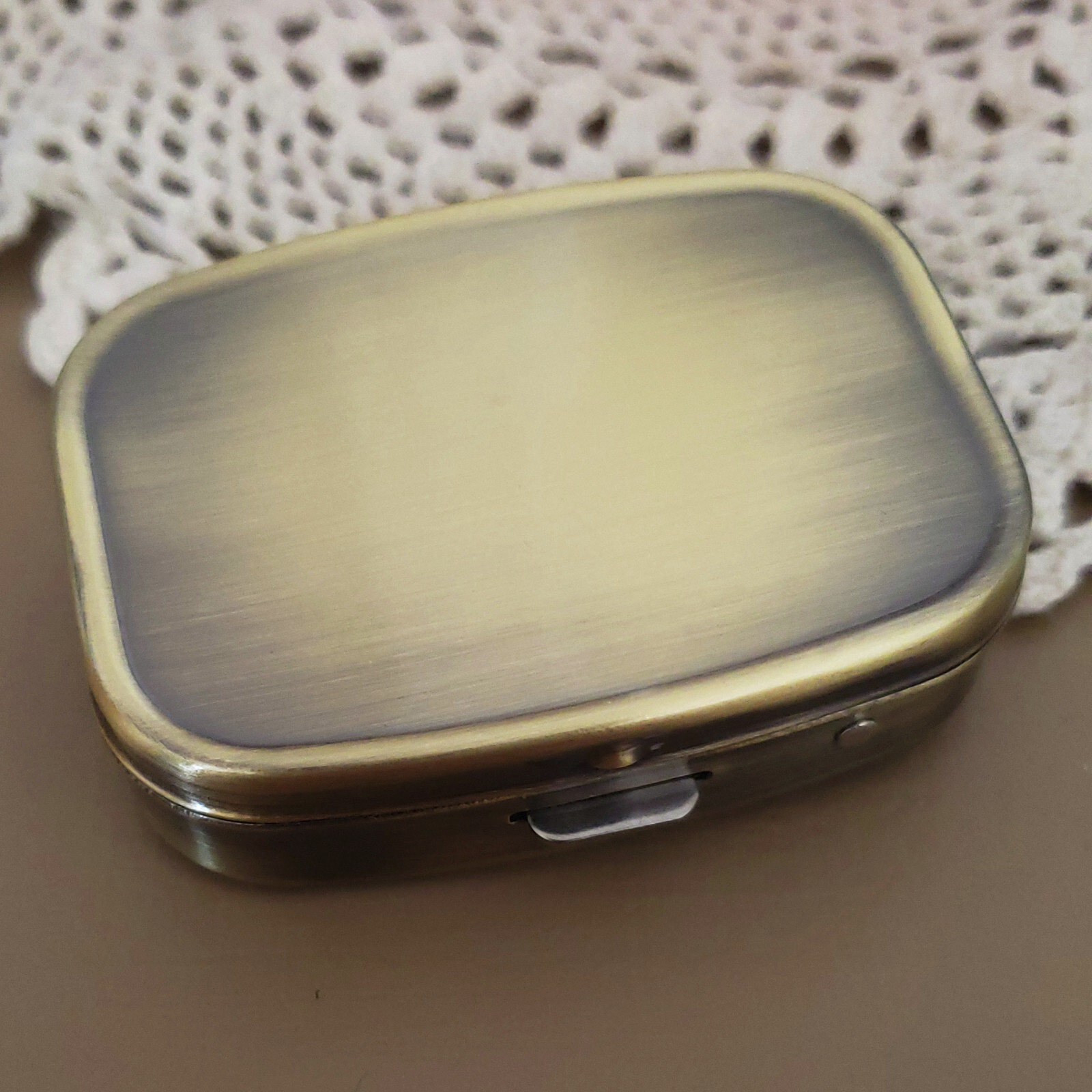 Pill Box Case Holder Metal Decorative Organizer Small Pocket Purse Travel Gift