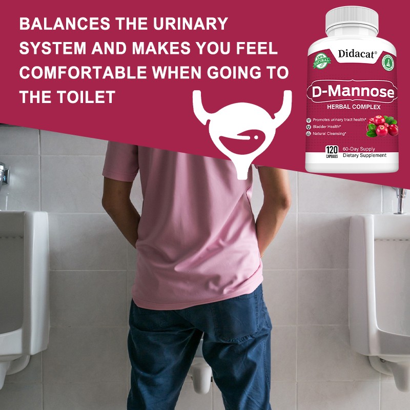 D Mannose Capsules Urinary Tract Cleanse Promotes Bladder Health 120 Pills