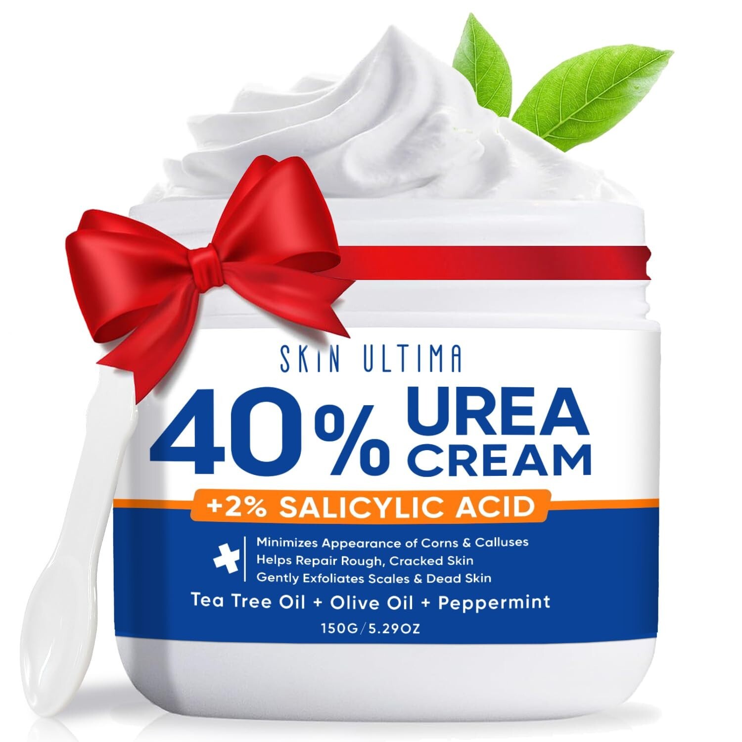 Urea Cream 40 percent for Feet with 2% Salicylic Acid, Maximum Strength, 5.29 OZ