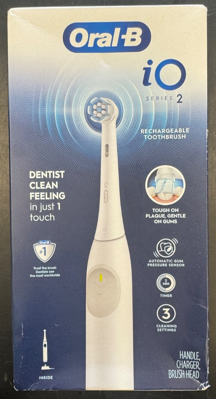 Oral-B iO Series 2 Rechargeable Electric Powered Toothbrush WHITE NEW SEALED $59