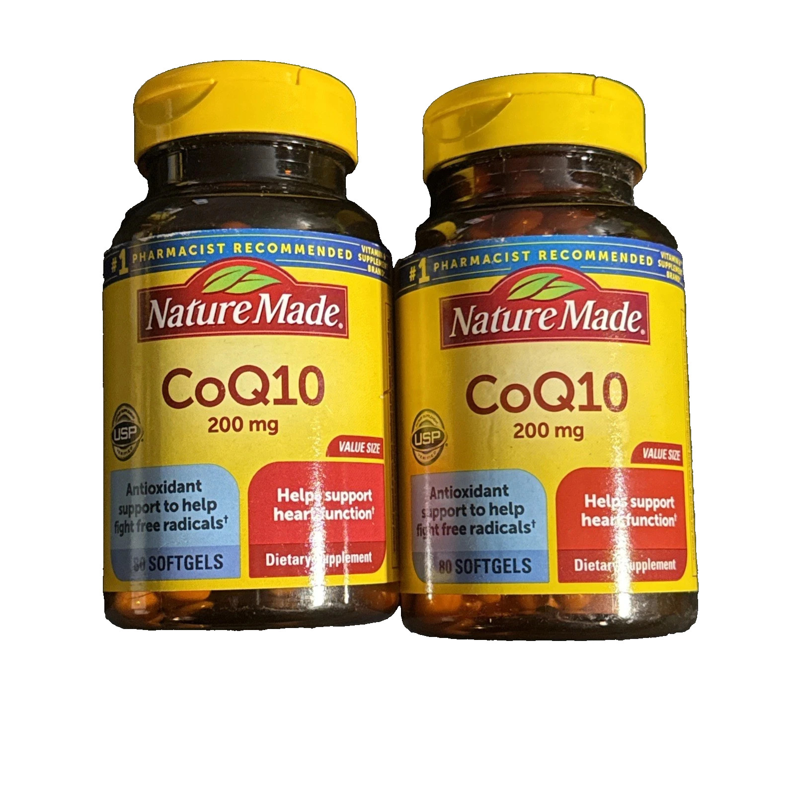 Lot Of 2 Nature Made CoQ10 200 mg – 80 Softgels EXP-6/2028