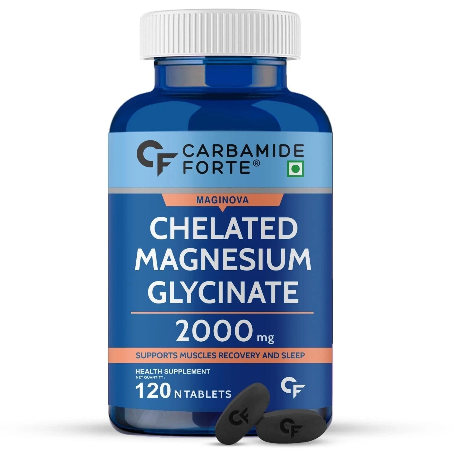 Carbamide Forte Chelated Magnesium Glycinate Supplement 2000mg – 60 Veg Tablets