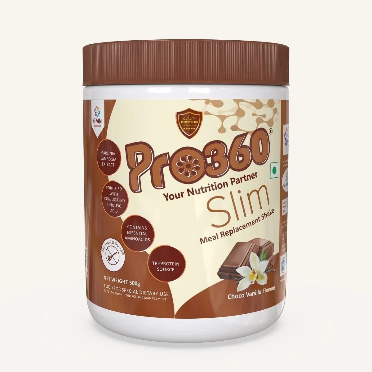 Pro360 Slim Shake Meal Replacement Protein Powder for Weight Control 500Gm
