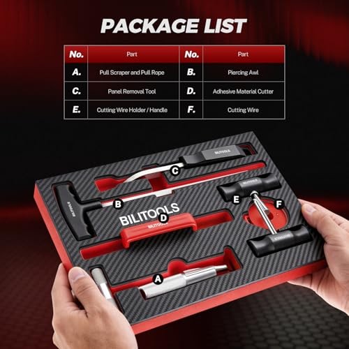 7-Piece Windshield Removal Tool Kit for Classic Vintage Car Windscreen