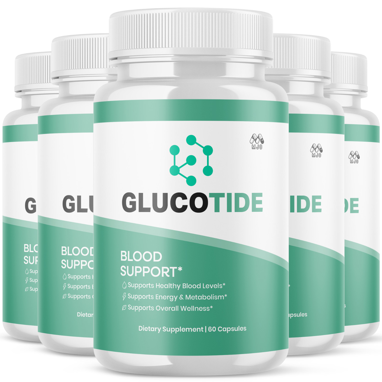 (5 Pack) Glucotide Advanced Blood Support Supplement Gluco Tide 300 Capsules