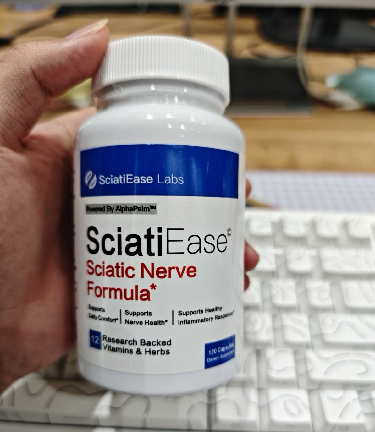 SciatiEase Labs Sciatic Nerve Formula Capsules Nerve Health Supplement 120 Ct