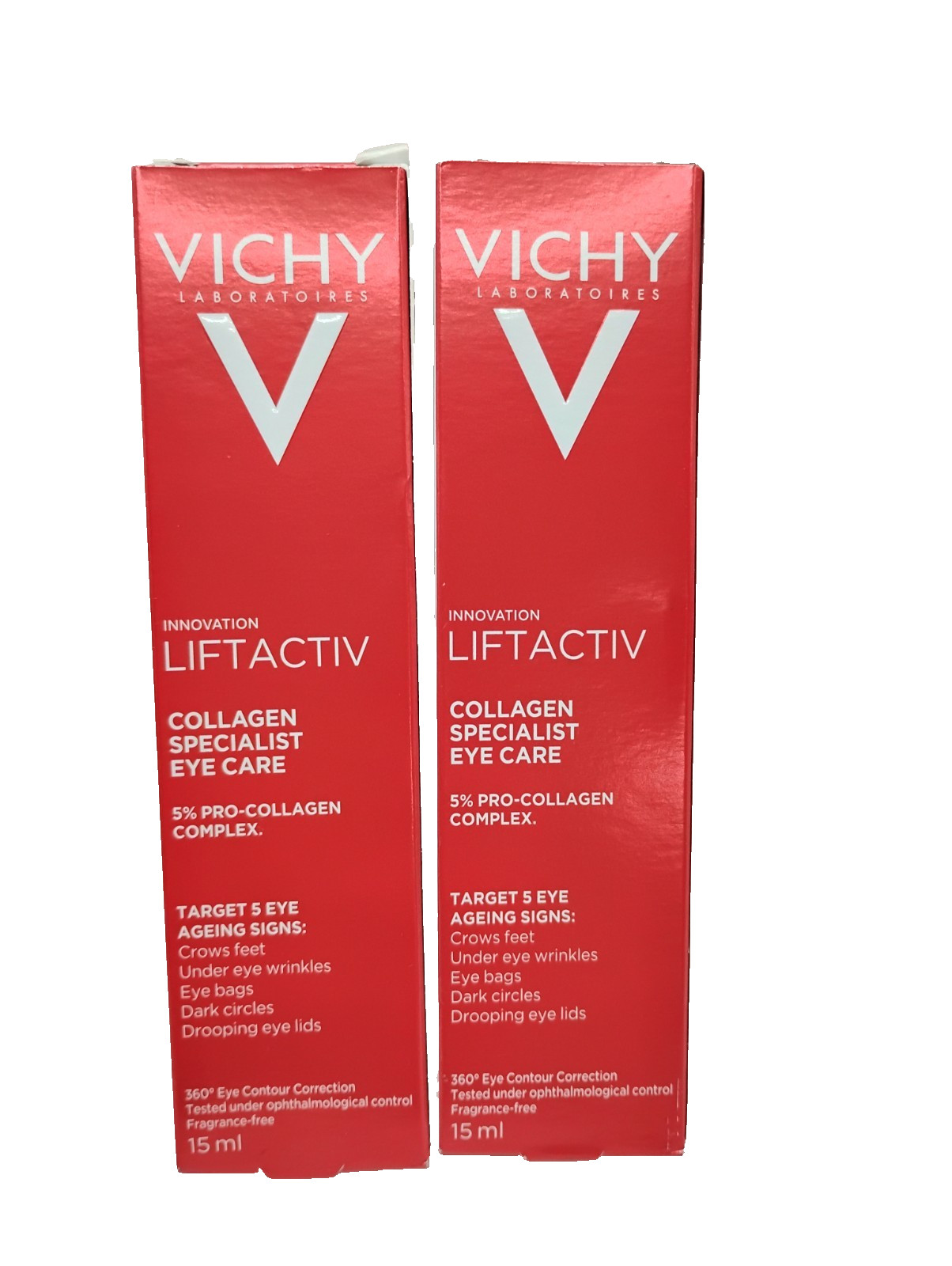 2X! Vichy Liftactiv Collagen Specialist Anti-Wrinkle Eye Cream 15ml EXP 2026/11