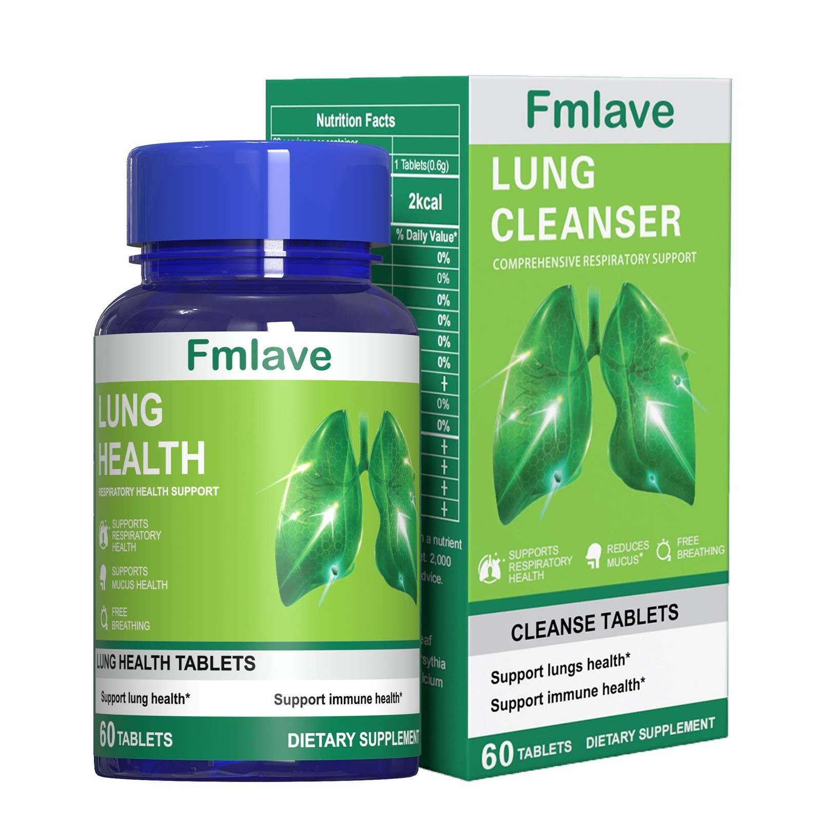 Lung Cleanse & Detox Support Clear Lungs a Healthy Lungs Supplement 60 Tablets