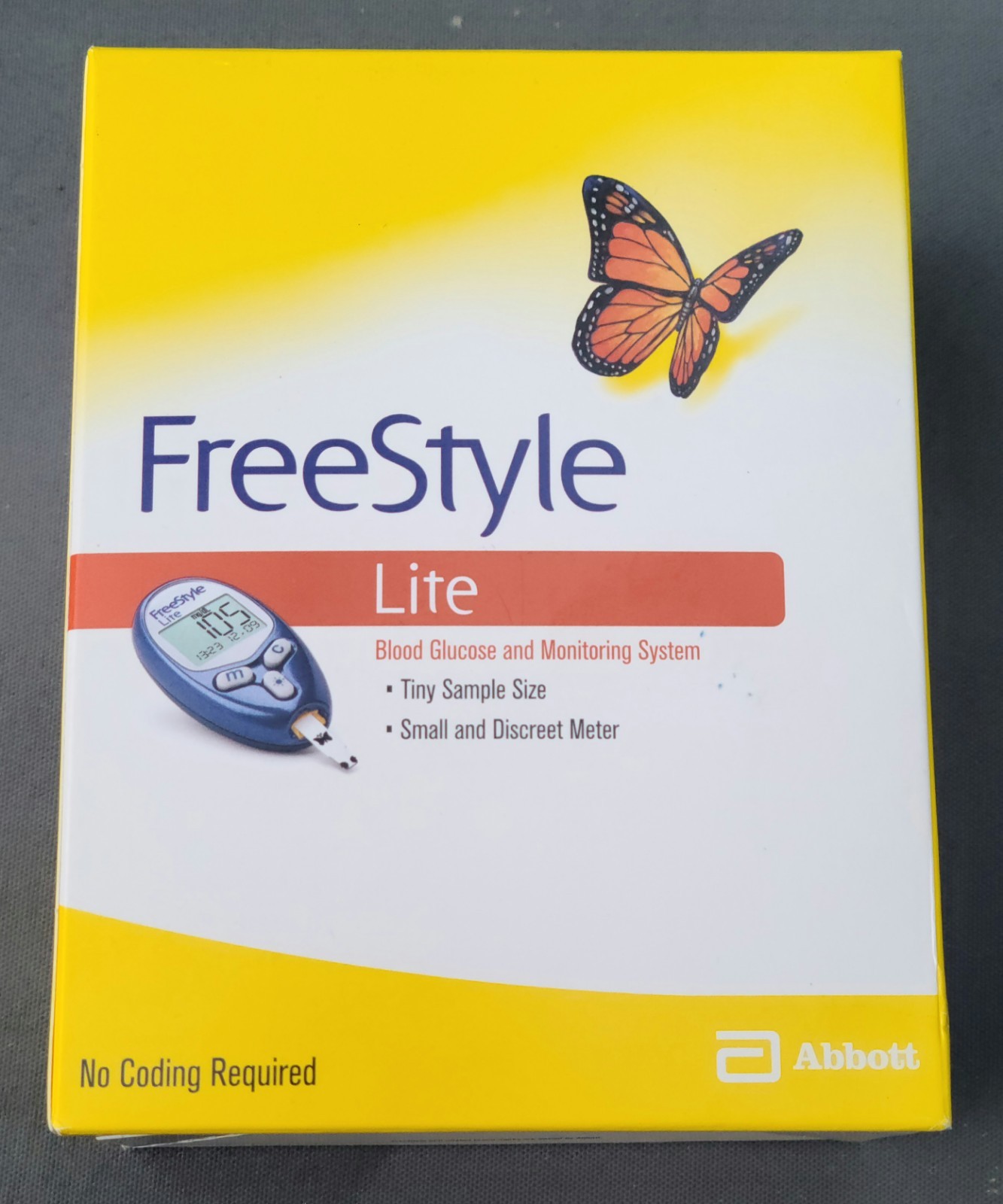 Freestyle Lite Meter Blood Glucose Monitoring System Tiny Sample No Coding 03/28