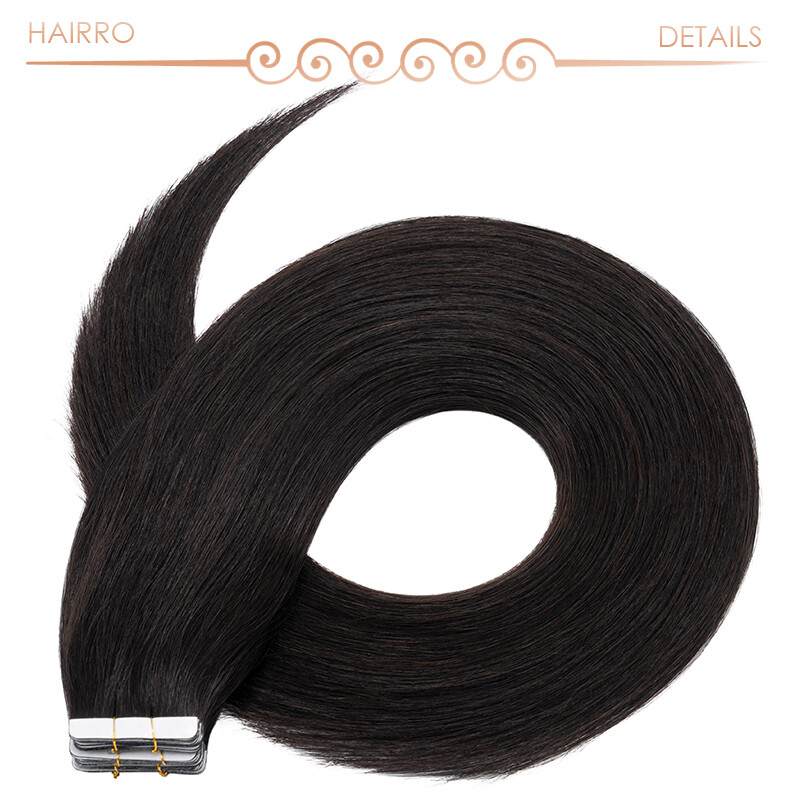 20/30/40PCS Tape In Real Remy Human Hair Extensions Invisible Skin Weft Thick US