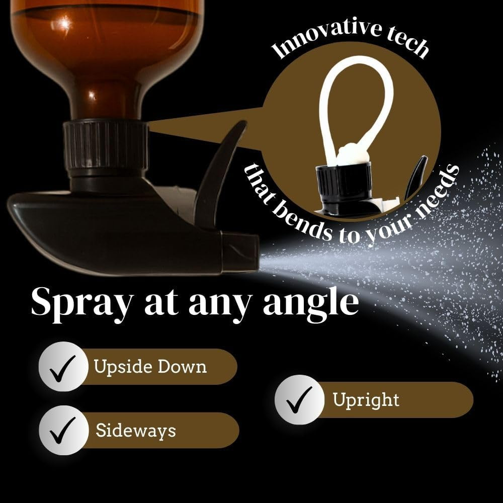 360° Spray Bottle 16Oz (2 Pack) | Upside down Spray Bottles | All Purpose Plasti