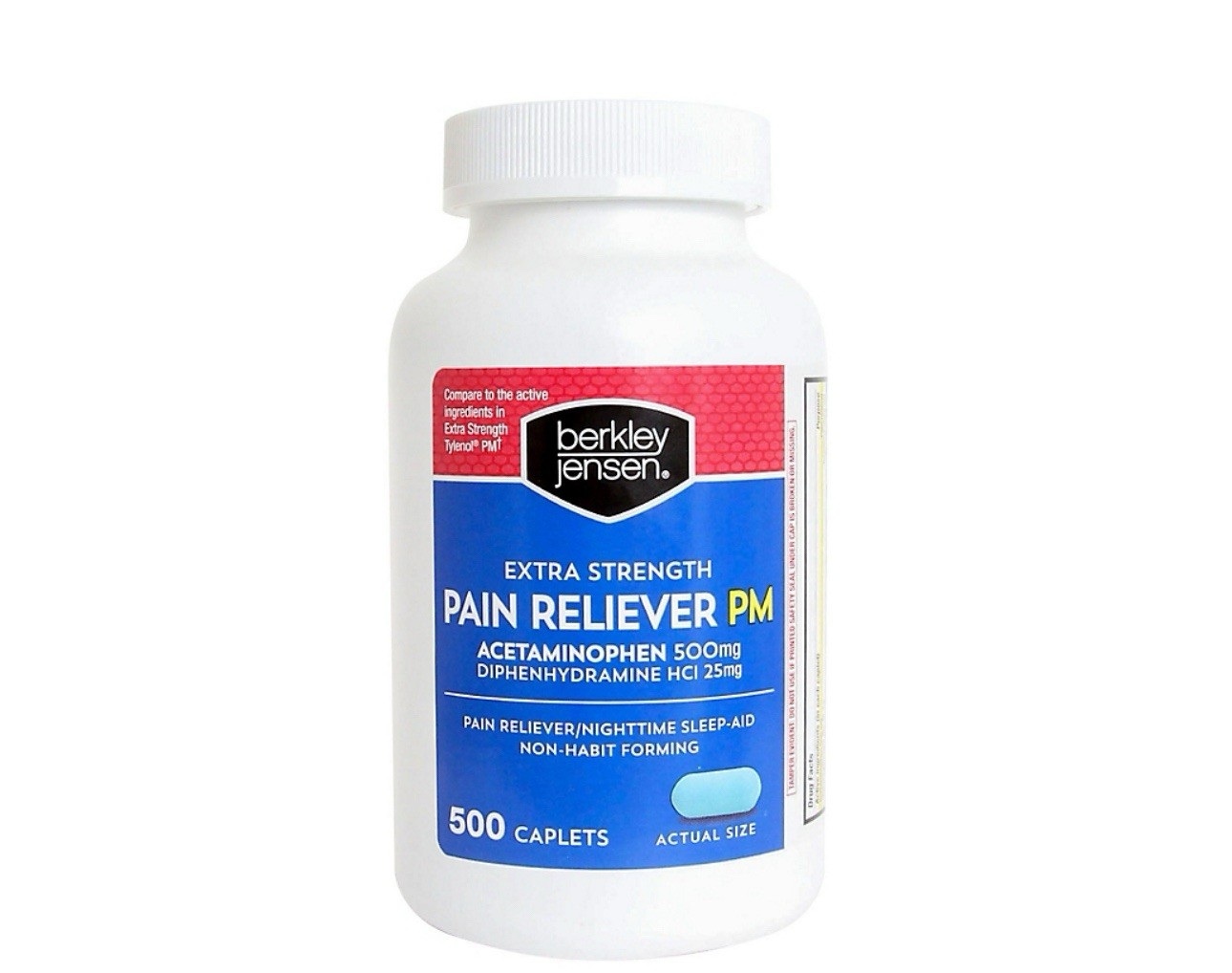 Berkley Jensen Extra Strength Non-Aspirin PM Caplets 500ct – NEW