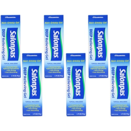 6 Pack Salonpas Deep Pain Relieving Gel 2.75oz Each