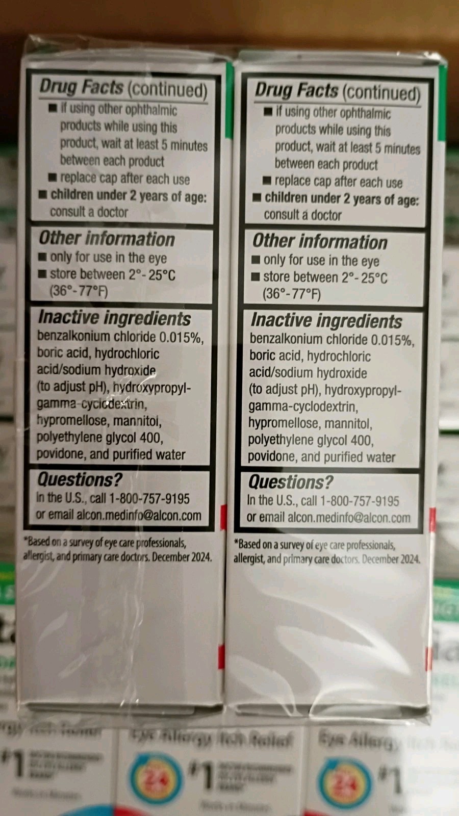Pataday Extra Strength Eye Allergy Itch Relief EXP 11/2027 Lot 6 Boxs 0.5mL Each