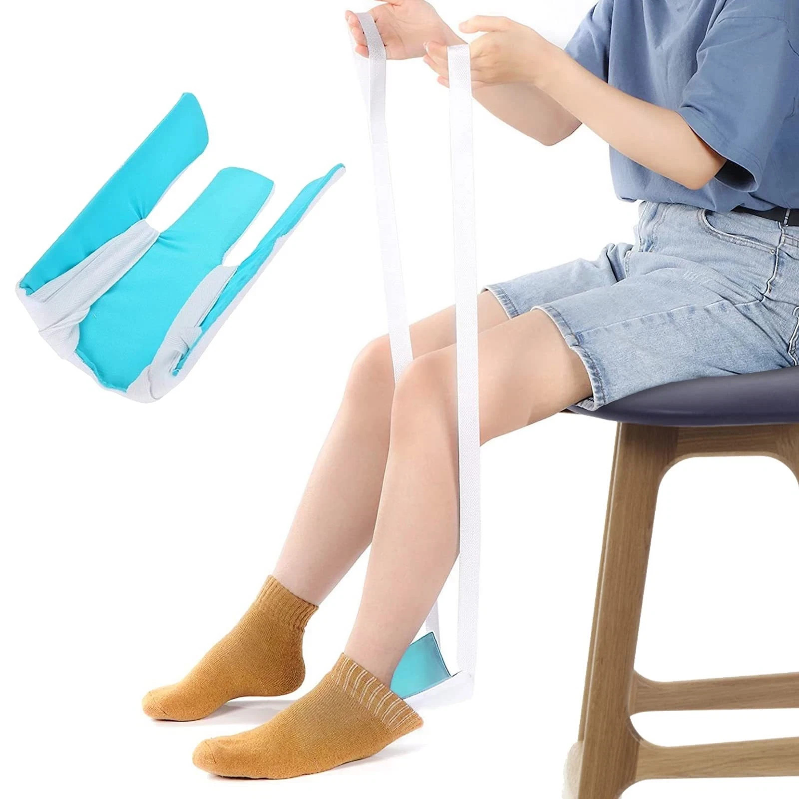 Sock Aid Slider Helper Pulling Device Tool Stocking Assistant Senior Disabled US