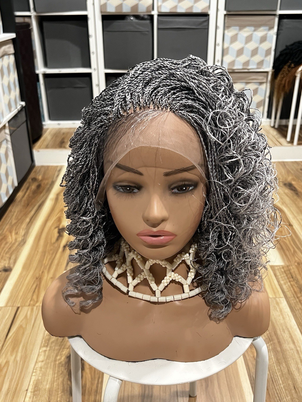 Braided wig: beautiful Handmade braided micro twist wig made on a full lace wig