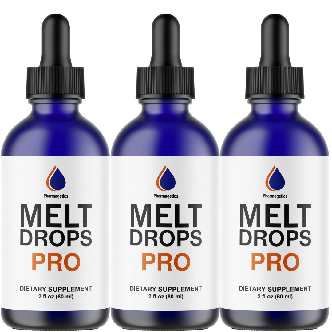 Melt Drops Pro – Fat Burning Support Formula, Weight Loss Supplement- 3 Bottles