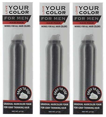 Love Your Color Gradual Haircolor Foam Compares to Grecian Plus, 4.7 oz (3 Pack)