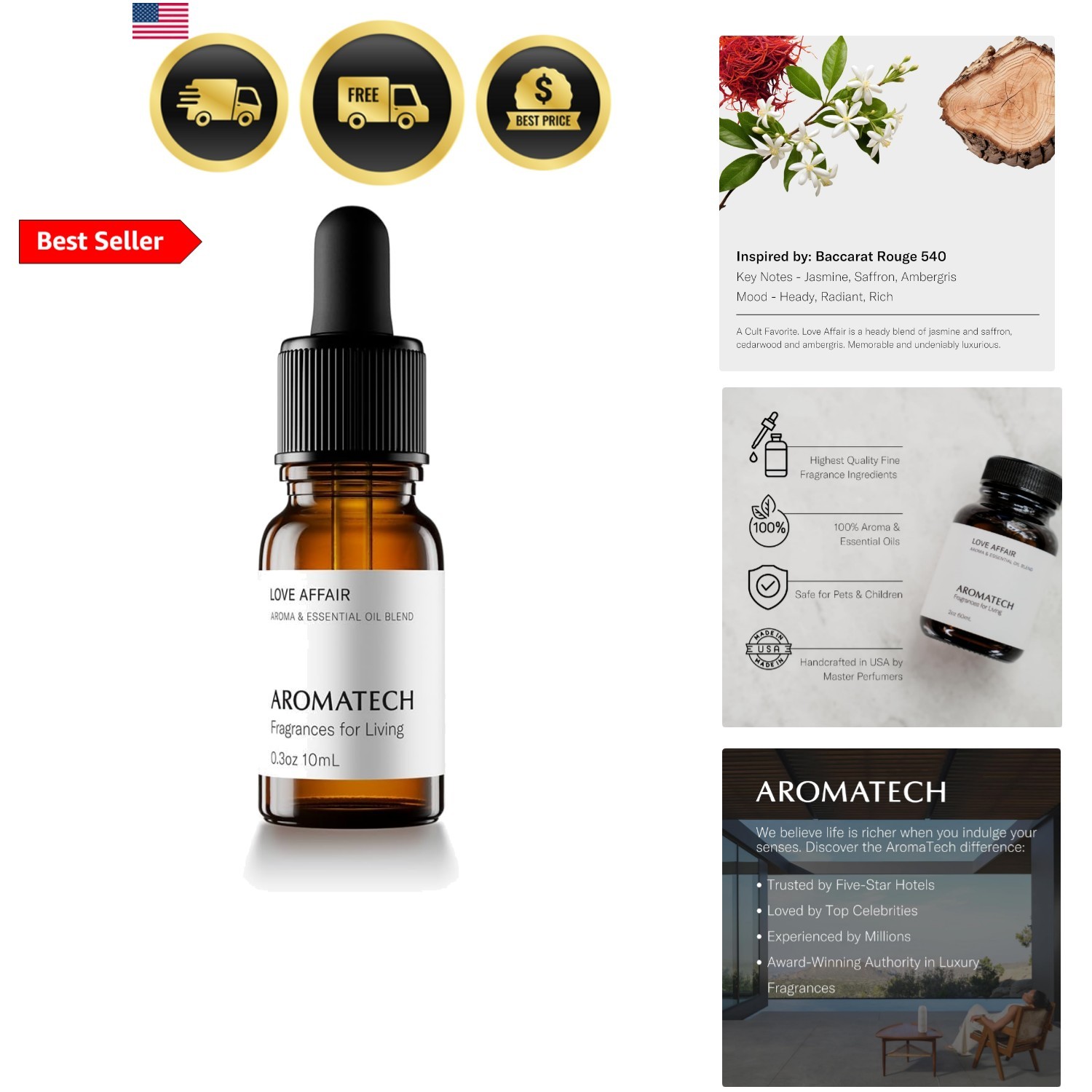 Love Affair Aroma Essential Oil Blend: Luxury Hotel Inspired Aromatherapy wit…