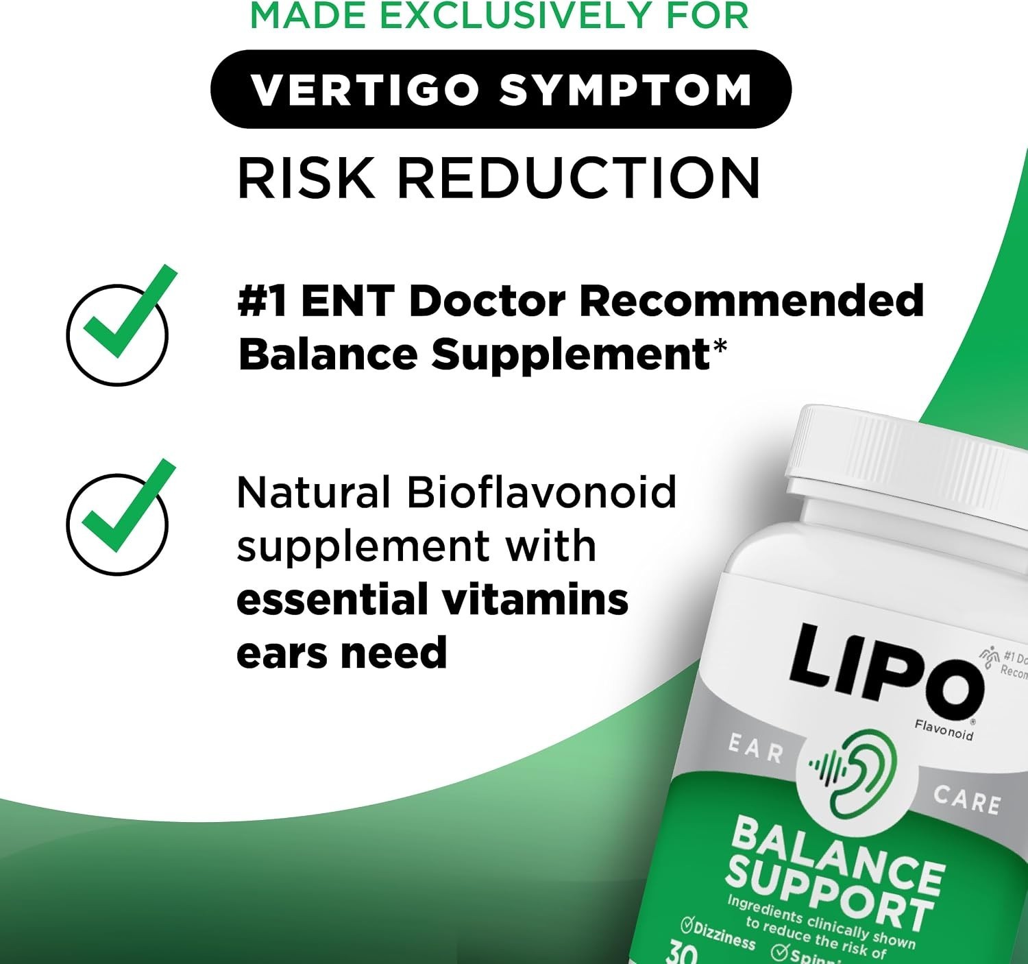 LIPO Balance Support – Daily Inner Ear & Balance Formula