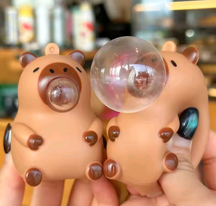 1 Pc BUBBLE Capybara Squishy Bubble Keychain Stress Relief Squeeze Toy Pendant