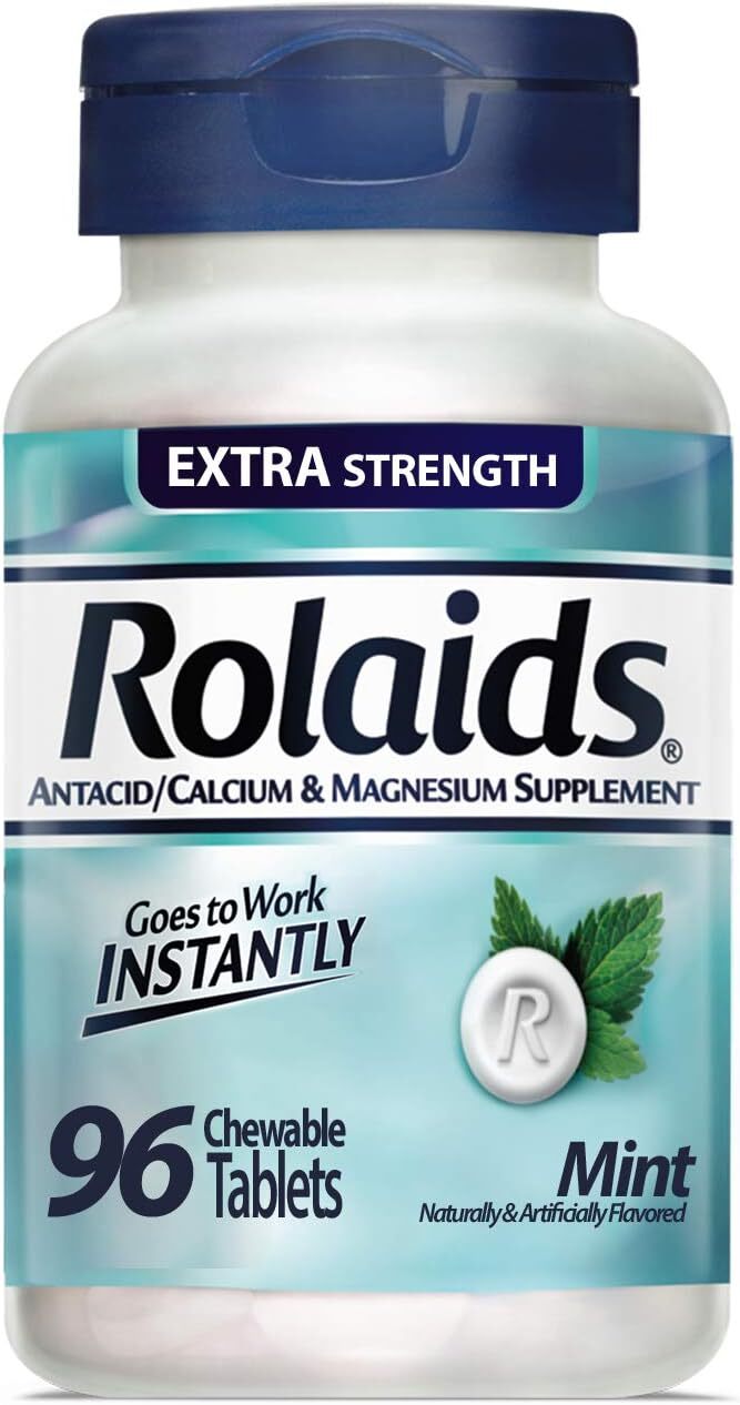 tRolaids Extra Strength Antacid, 96 Chewable Tablets, Mint Flavor, Extra Stre…