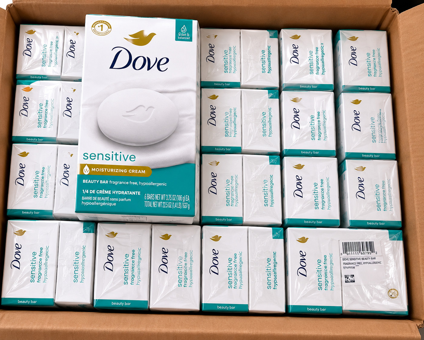 Dove Beauty Bar Soap, Sensitive Skin, 3.75 oz., 16 ct.