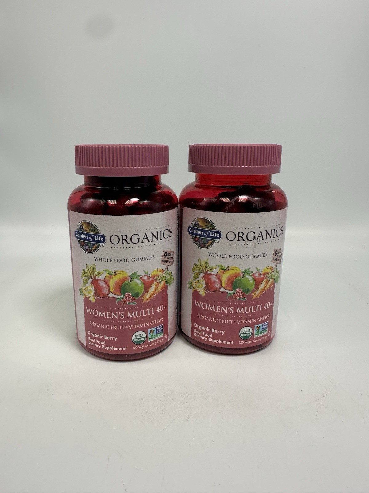 2-PACK Garden of Life Organics Womens Multi 40+ Organic Berry 240 Gummies 10/26